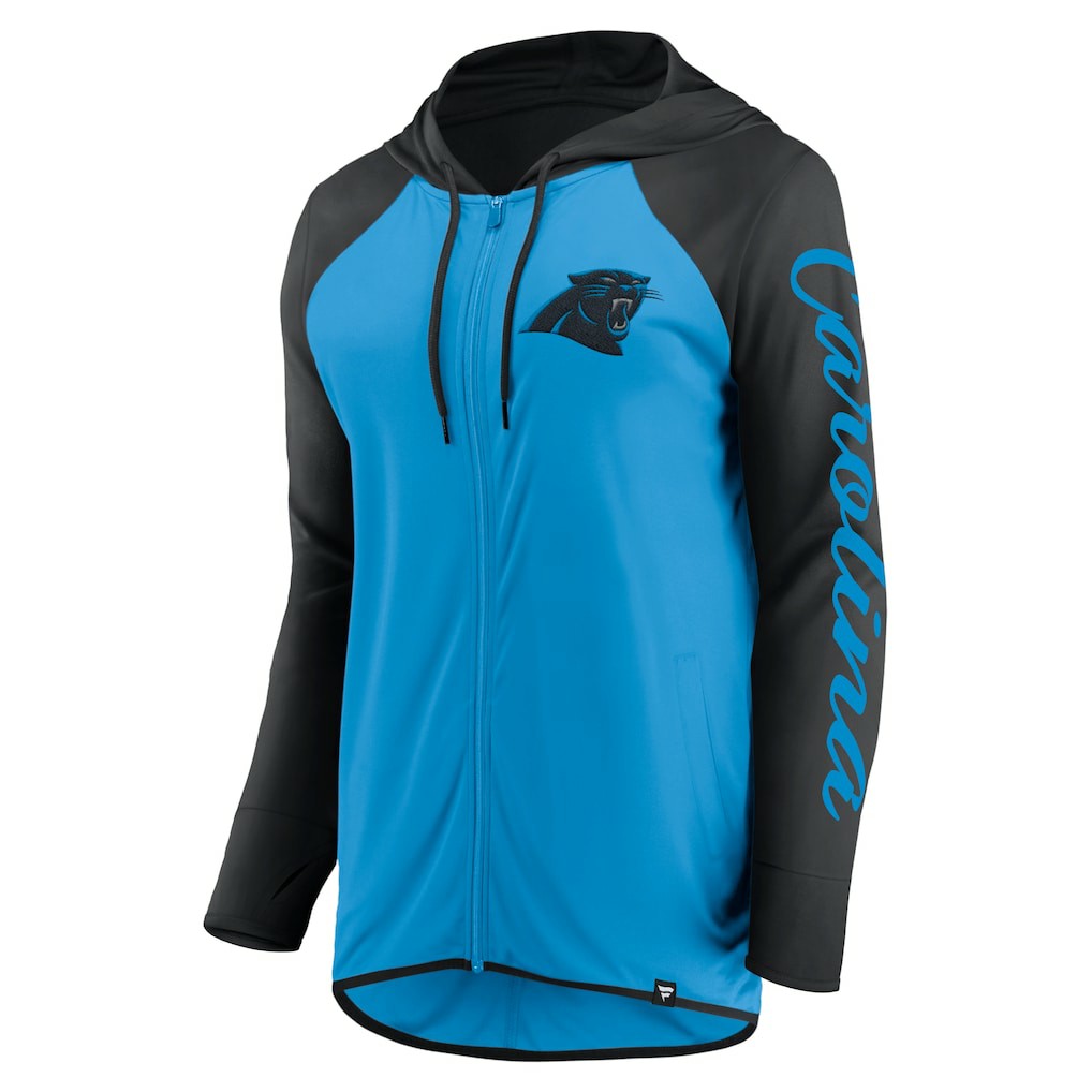 Fanatics Carolina Panthers Women's Script Full-Zip Hoodie Blue/Black