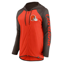 Fanatics Cleveland Browns Women's Script Full-Zip Hoodie Orange/Brown