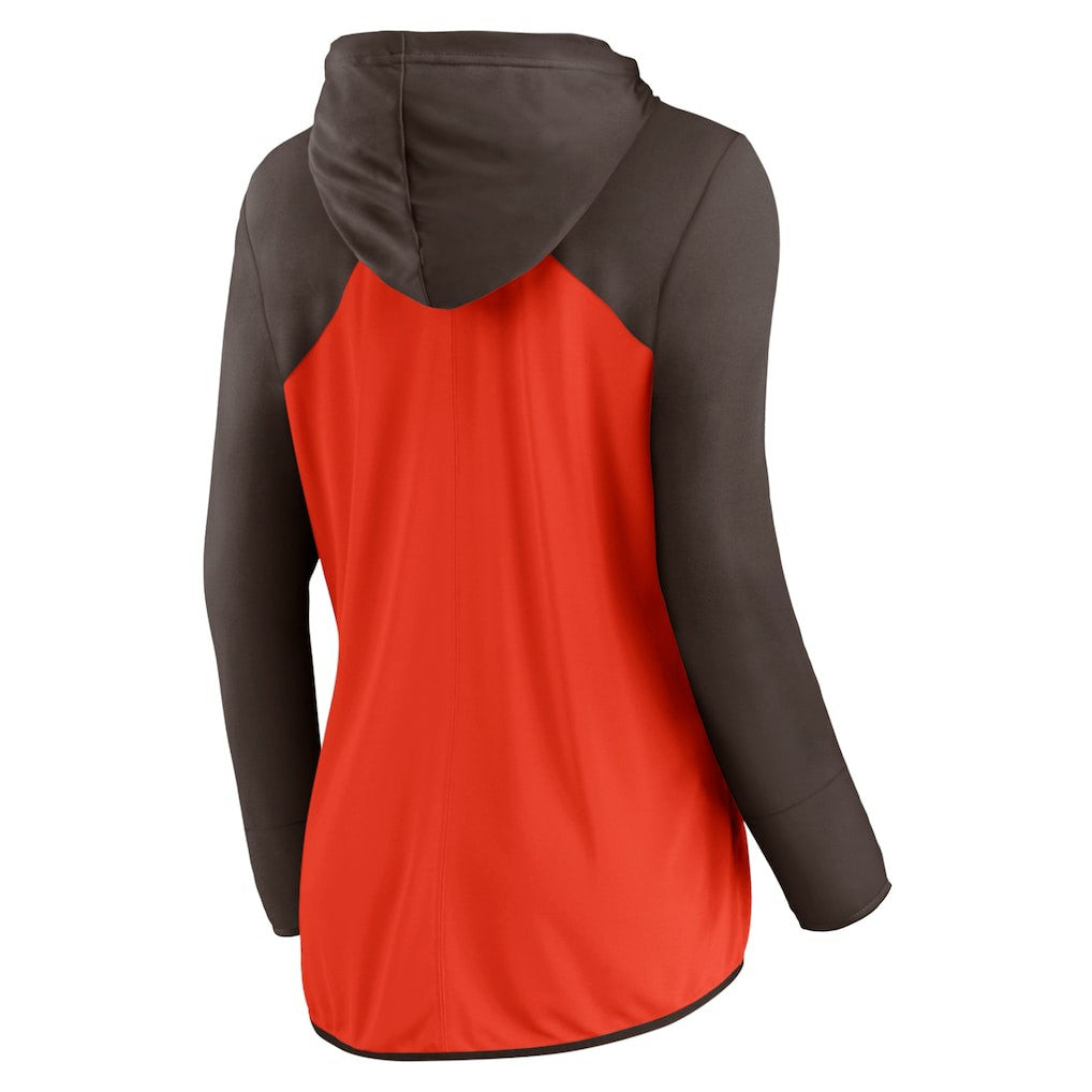 Fanatics Cleveland Browns Women's Script Full-Zip Hoodie Orange/Brown