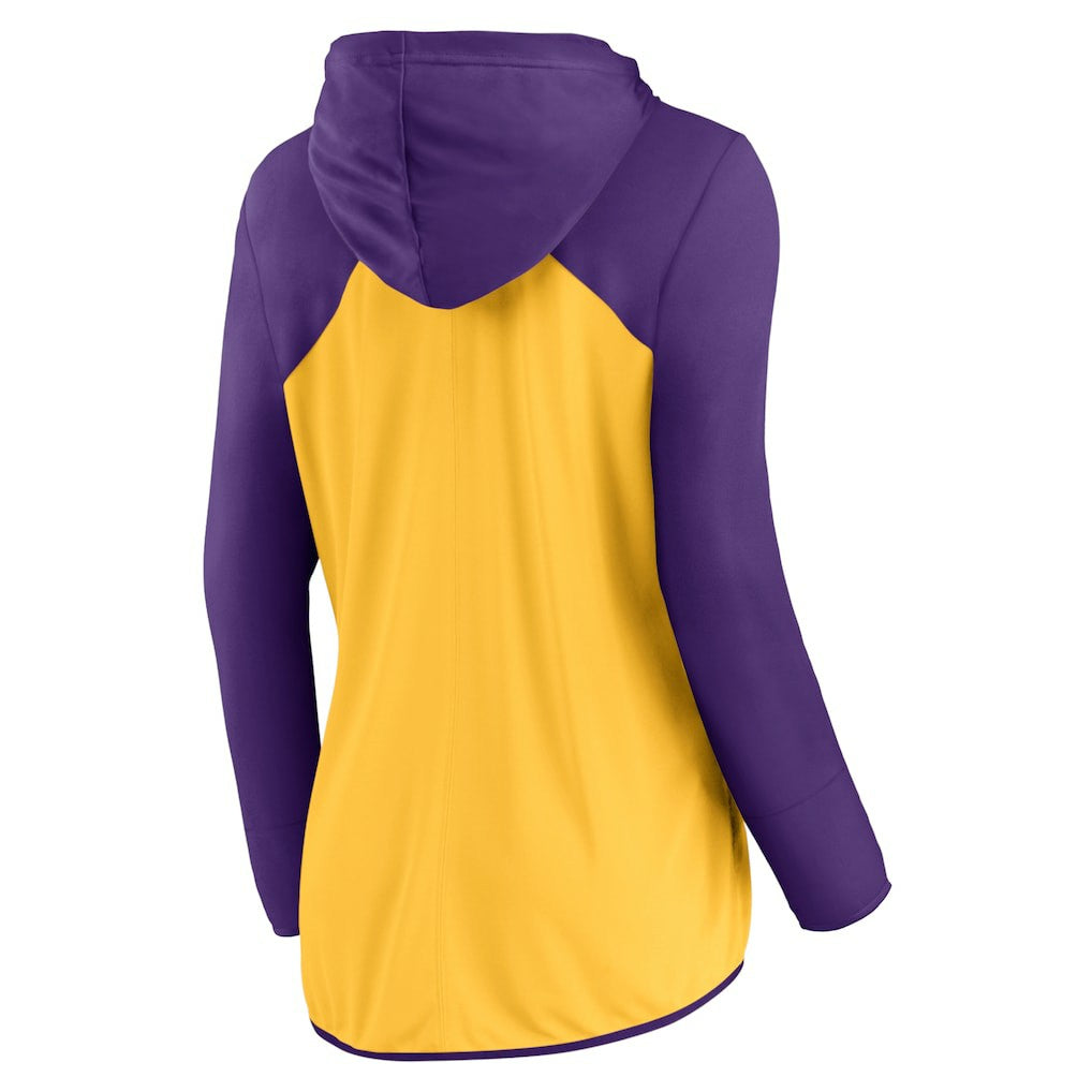 Fanatics Minnesota Vikings Women's Script Full-Zip Hoodie Gold/Purple
