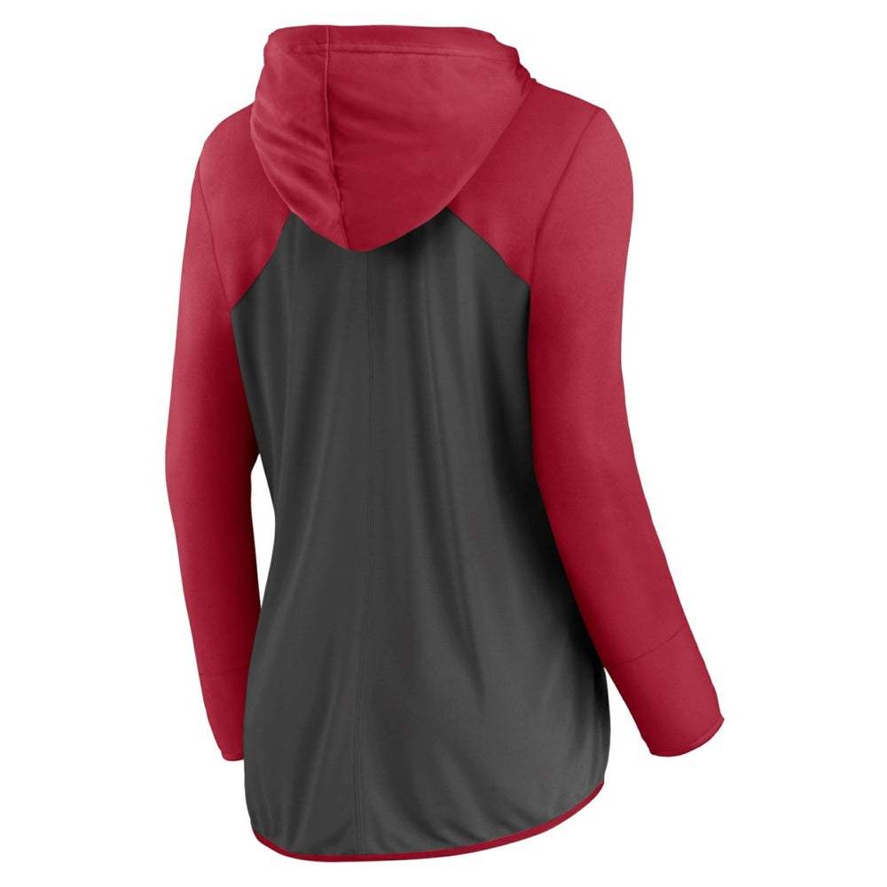 Fanatics Tampa Bay Buccaneers Women's Script Full-Zip Hoodie Pewter/Red