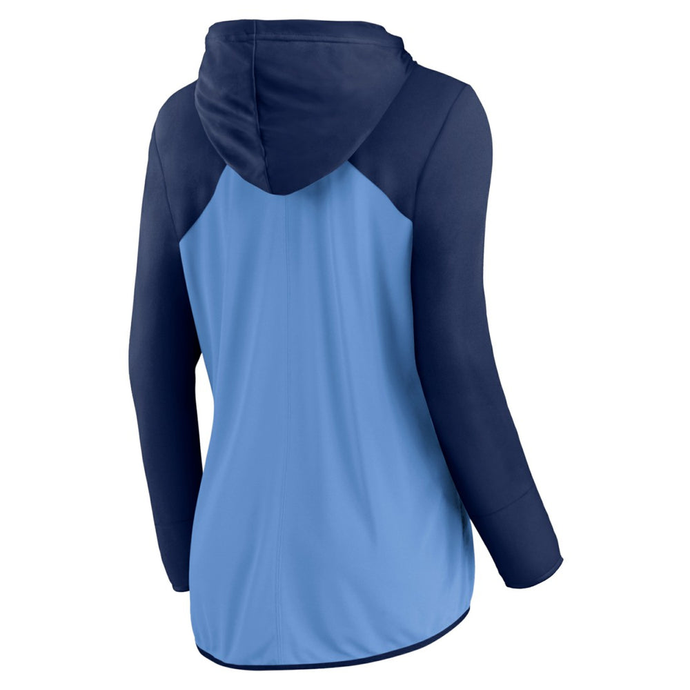 Fanatics Tennessee Titans Women's Script Full-Zip Hoodie Light Blue/Navy