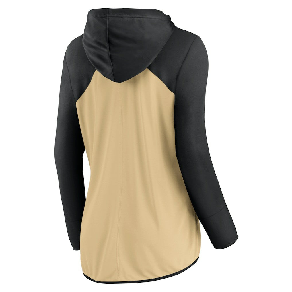 Fanatics New Orleans Saints Women's Script Full-Zip Hoodie Gold/Black