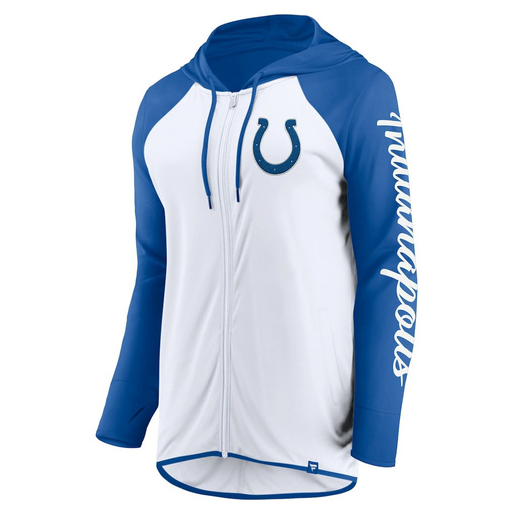 Fanatics Indianapolis Colts Women's Script Full-Zip Hoodie White/Royal