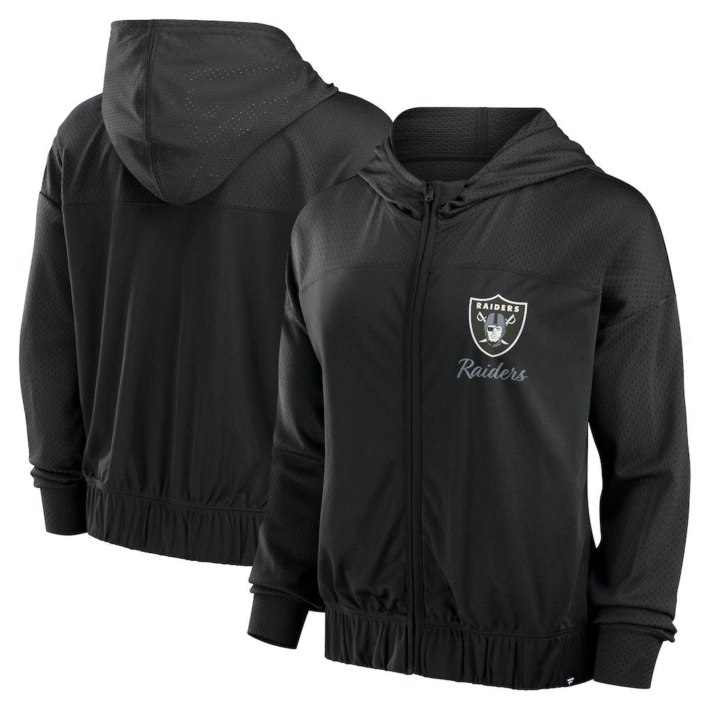 Fanatics Las Vegas Raiders Women's Script Lock Full-Zip Hoodie Black