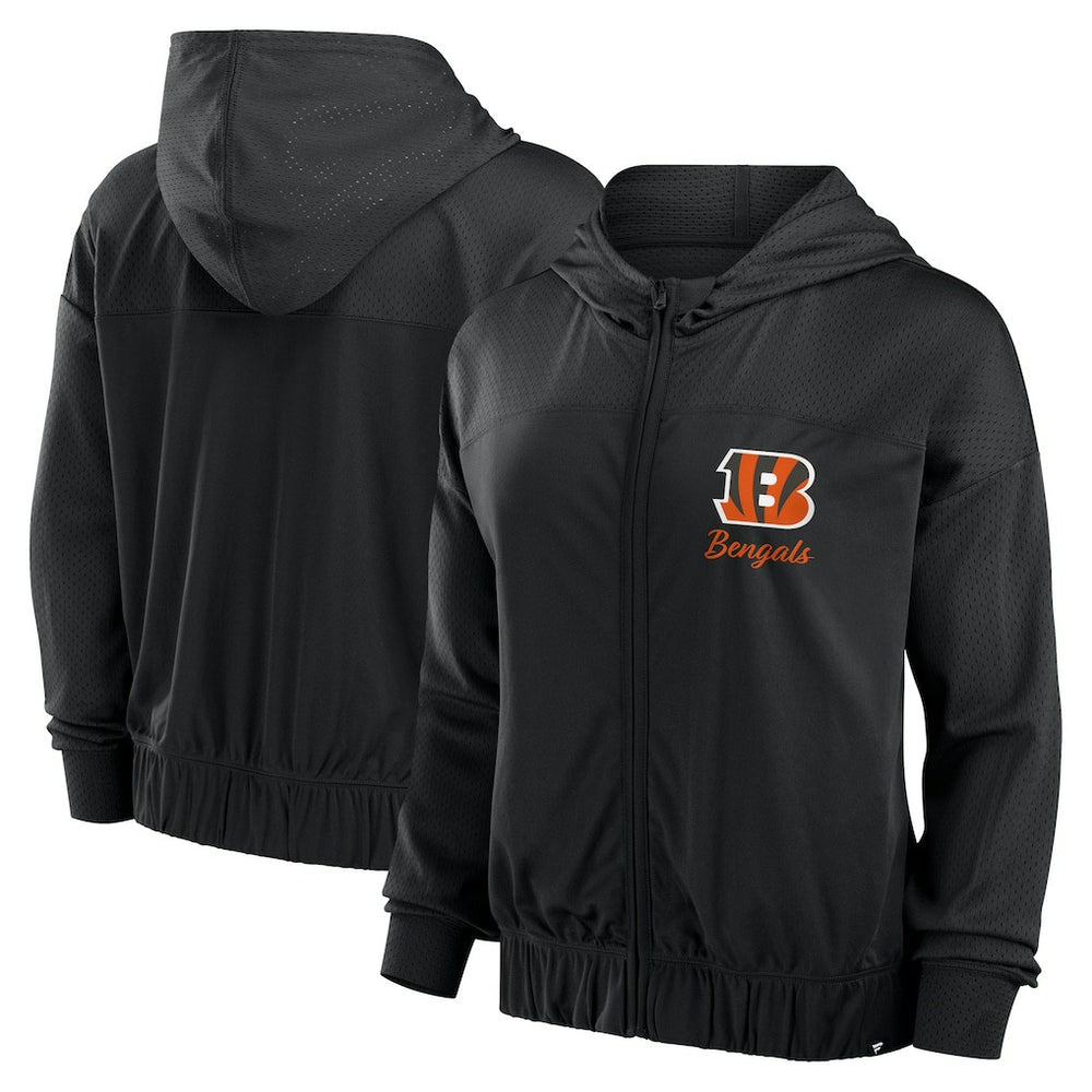 Fanatics Cincinnati Bengals Women's Script Lock Full-Zip Hoodie Black