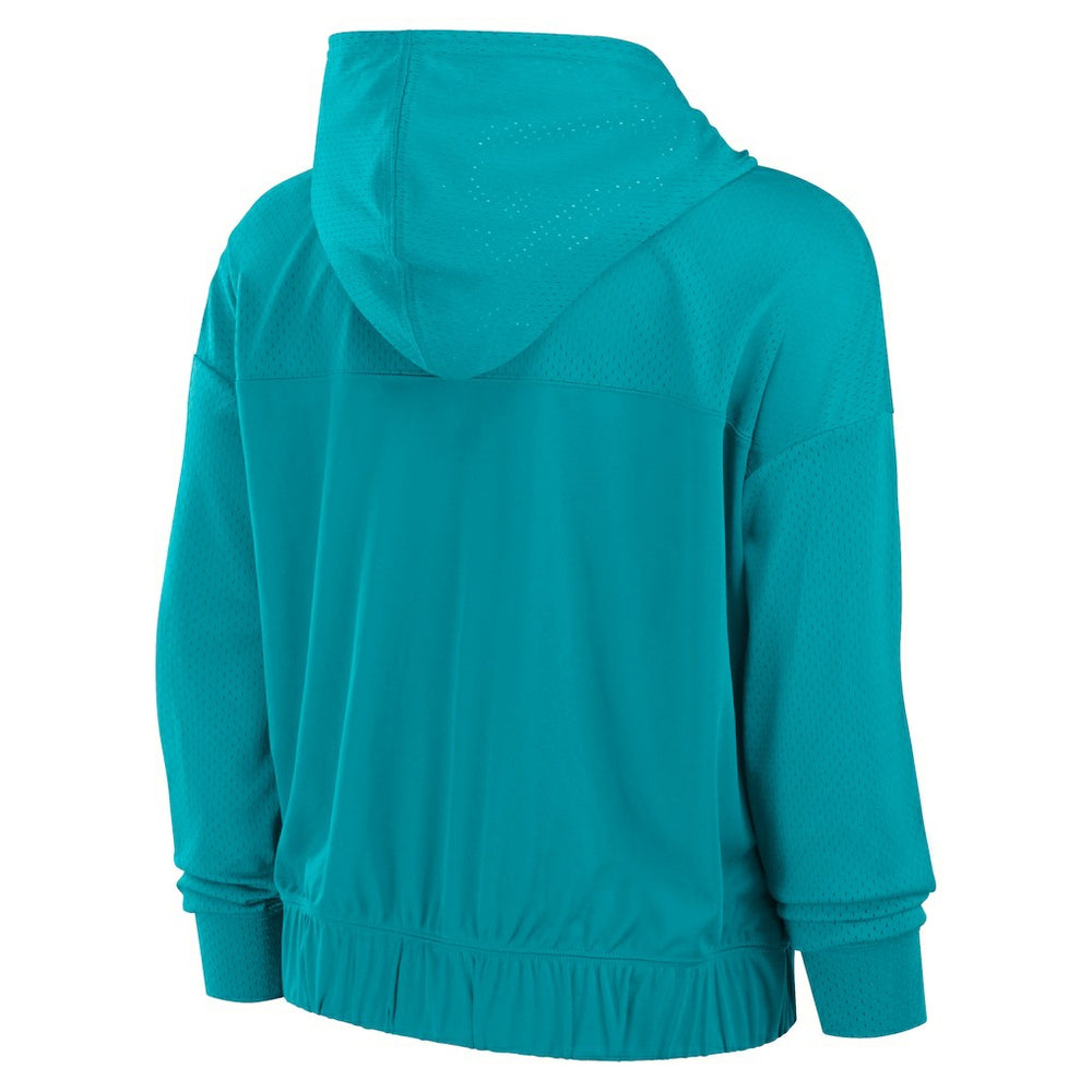 Fanatics Miami Dolphins Women's Script Lock Full-Zip Hoodie Aqua