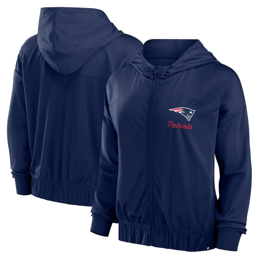 Fanatics New England Patriots Women's Script Lock Full-Zip Hoodie Navy