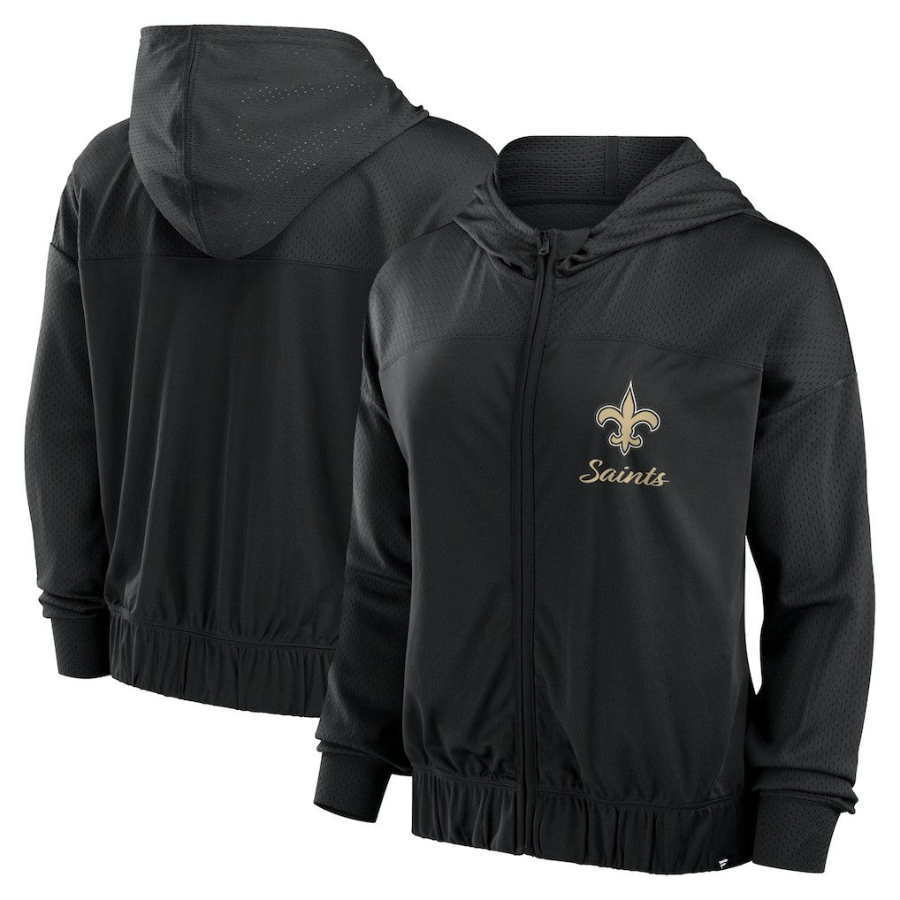 Fanatics New Orleans Saints Women's Script Lock Full-Zip Hoodie Black
