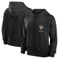 Fanatics New Orleans Saints Women's Script Lock Full-Zip Hoodie Black