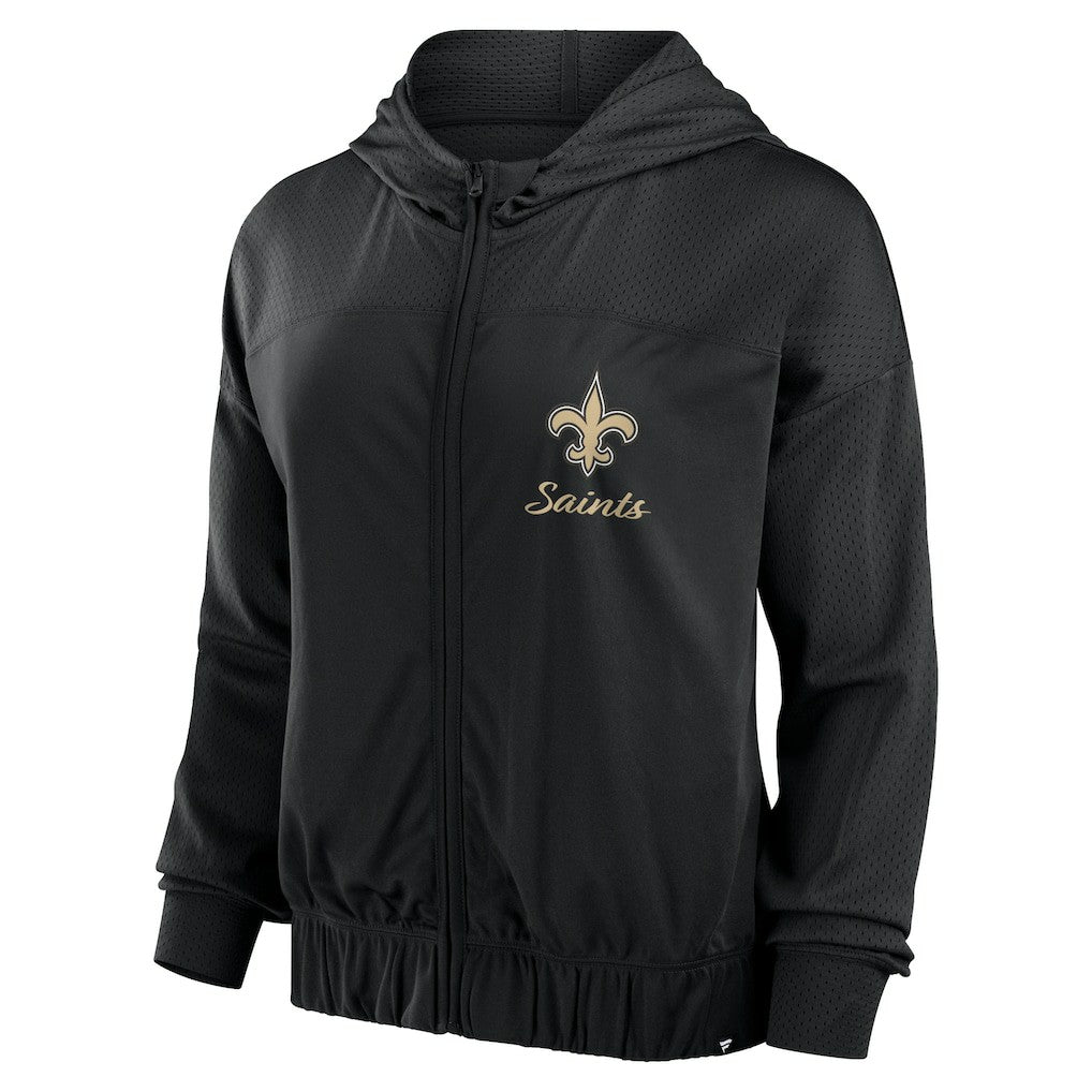 Fanatics New Orleans Saints Women's Script Lock Full-Zip Hoodie Black