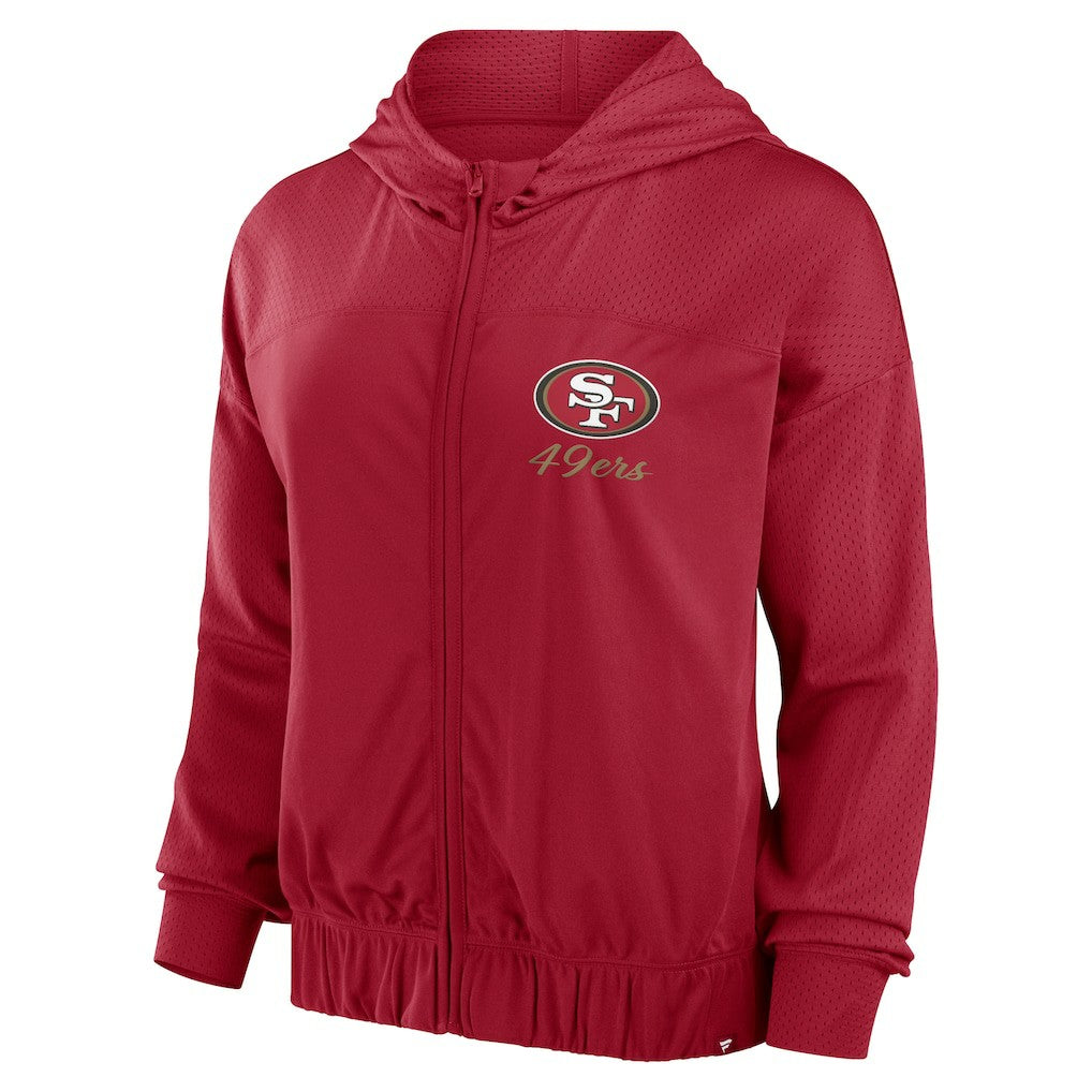 Fanatics San Francisco 49ers Women's Script Lock Full-Zip Hoodie Scarlet