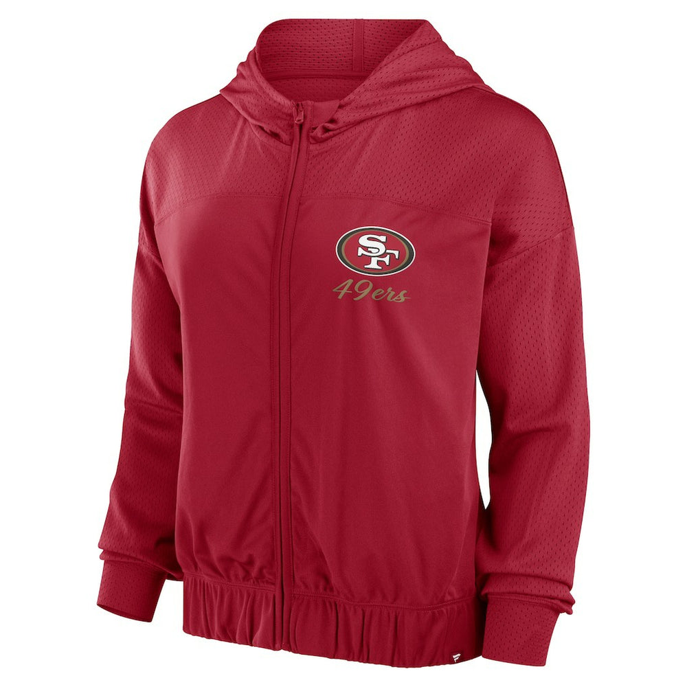 Fanatics San Francisco 49ers Women's Script Lock Full-Zip Hoodie Scarlet