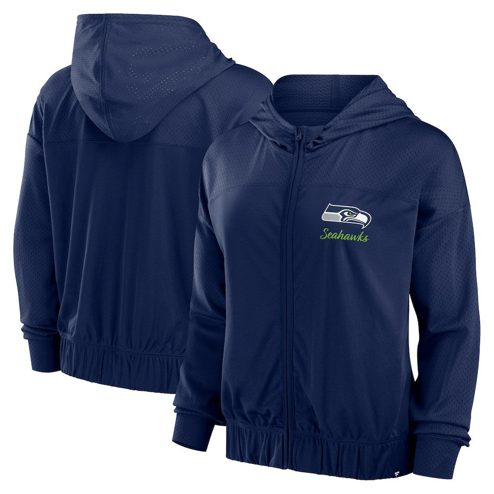 Fanatics Seattle Seahawks Women's Script Lock Full-Zip Hoodie College Navy