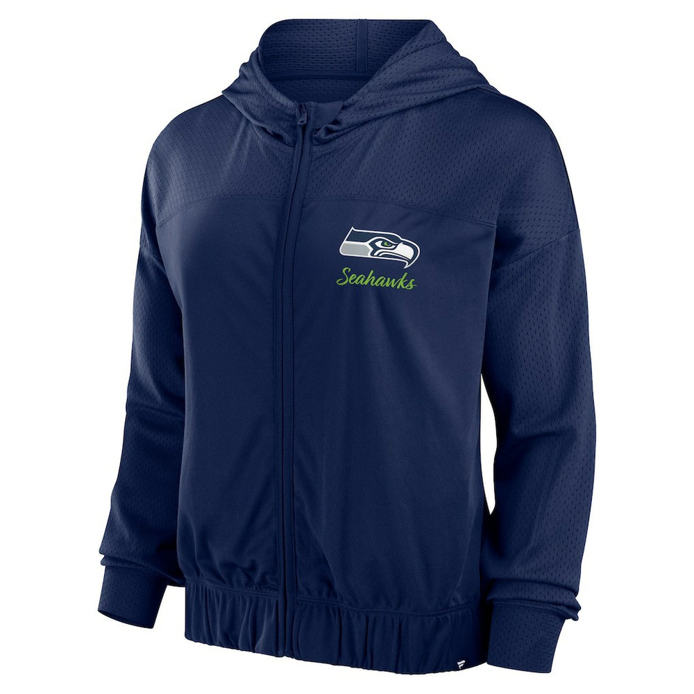 Fanatics Seattle Seahawks Women's Script Lock Full-Zip Hoodie College Navy