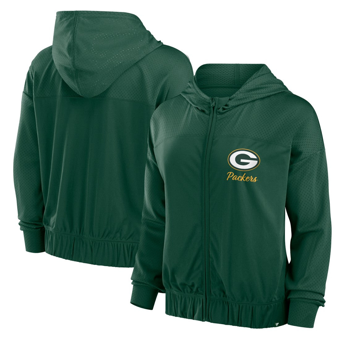 Fanatics Green Bay Packers Women's Script Lock Full-Zip Hoodie Green