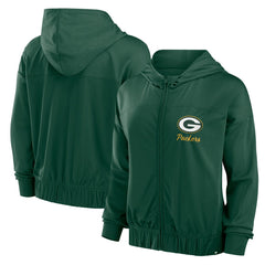 Fanatics Green Bay Packers Women's Script Lock Full-Zip Hoodie Green