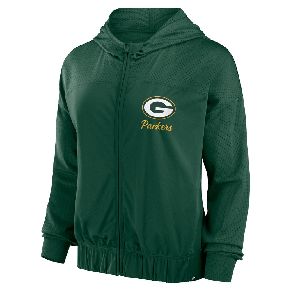 Fanatics Green Bay Packers Women's Script Lock Full-Zip Hoodie Green
