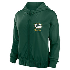 Fanatics Green Bay Packers Women's Script Lock Full-Zip Hoodie Green