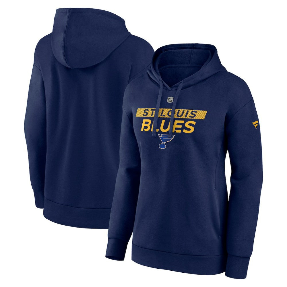 St. Louis Blues Fanatics Women's Authentic Pro Core Primary Fleece Pullover Hoodie - Navy - NHL 200864389