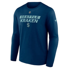 Seattle Kraken Fanatics Authentic Pro Core Primary Long Sleeve T-Shirt - Deep Sea Blue - NHL 200864414
