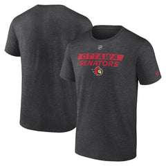Ottawa Senators Fanatics Authentic Pro Core Primary T-Shirt - Heather Charcoal - NHL 200864678