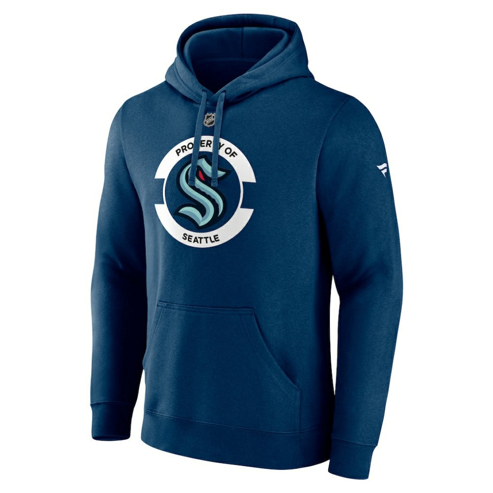 Seattle Kraken Fanatics Authentic Pro Core Secondary Fleece Pullover Hoodie - Deep Sea Blue - NHL 200864738