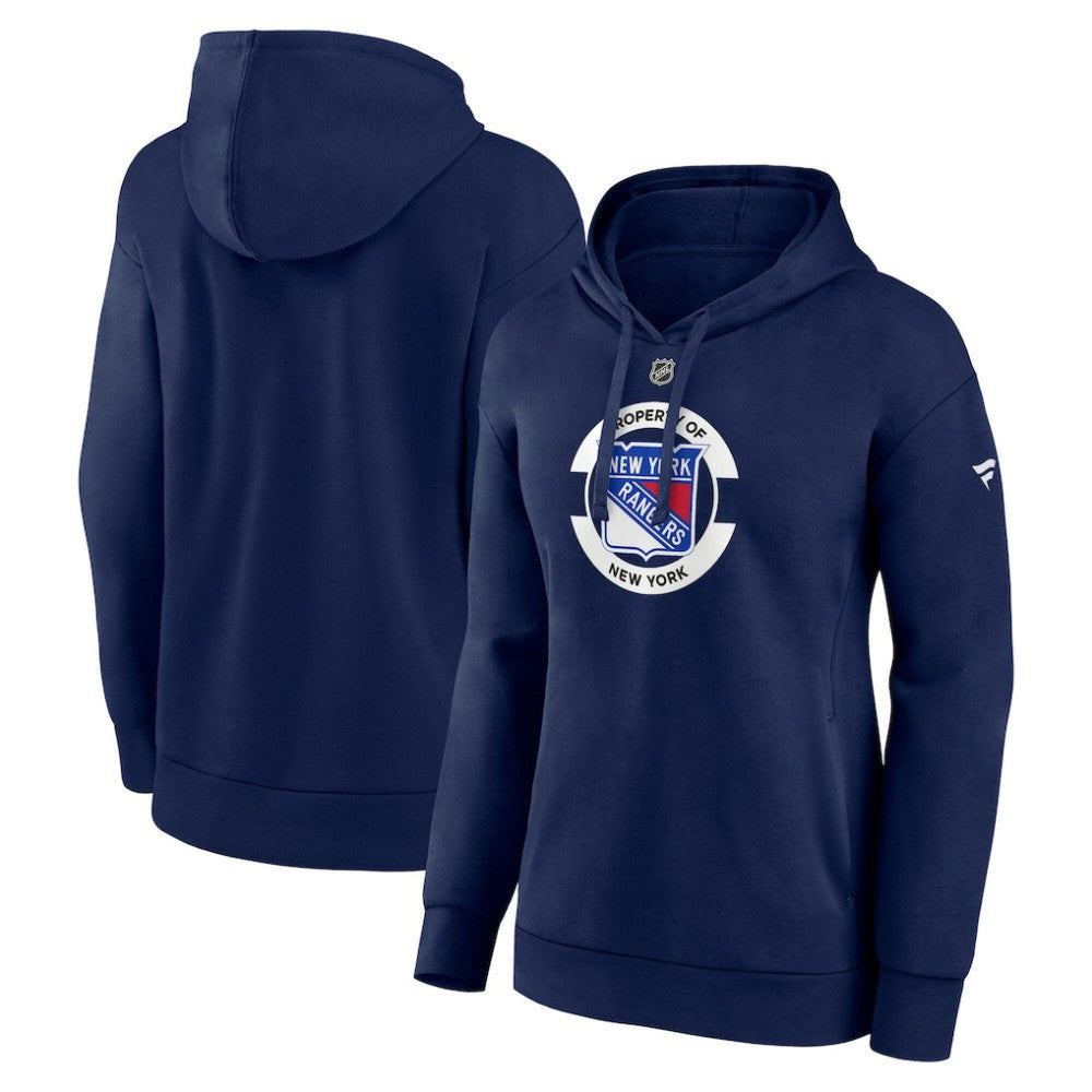 New York Rangers Fanatics Women's Authentic Pro Core Secondary Fleece Pullover Hoodie - Navy - NHL 200864816