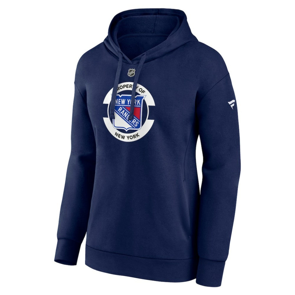 New York Rangers Fanatics Women's Authentic Pro Core Secondary Fleece Pullover Hoodie - Navy - NHL 200864816