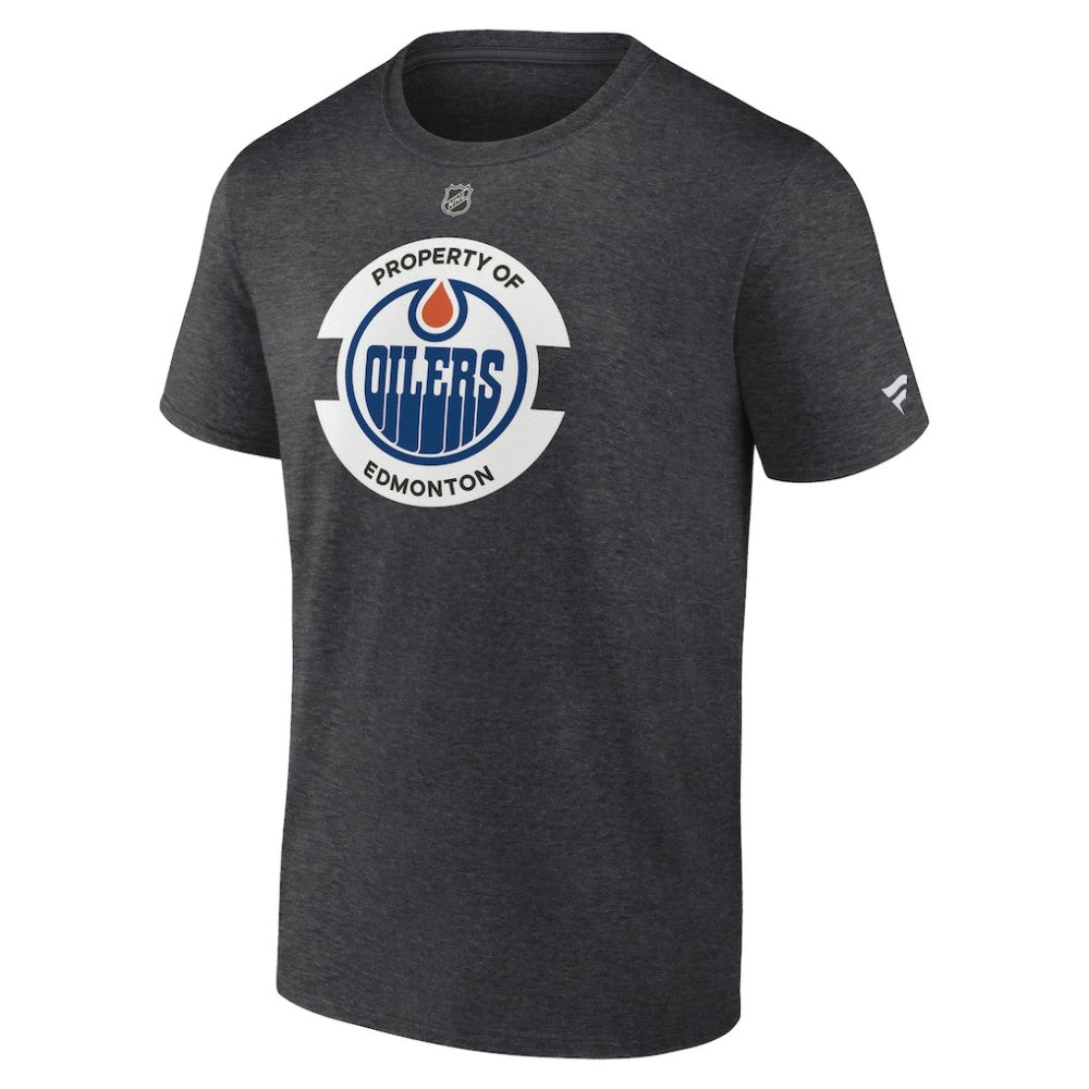 Edmonton Oilers Fanatics Authentic Pro Core Secondary T-Shirt - Heather Charcoal - NHL 200865112