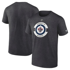 Winnipeg Jets Fanatics Authentic Pro Core Secondary T-Shirt - Heather Charcoal - NHL 200865141