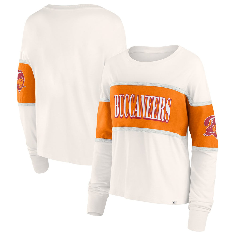 Fanatics Tampa Bay Buccaneers Women's Antique Block Long Sleeve T-Shirt Cream