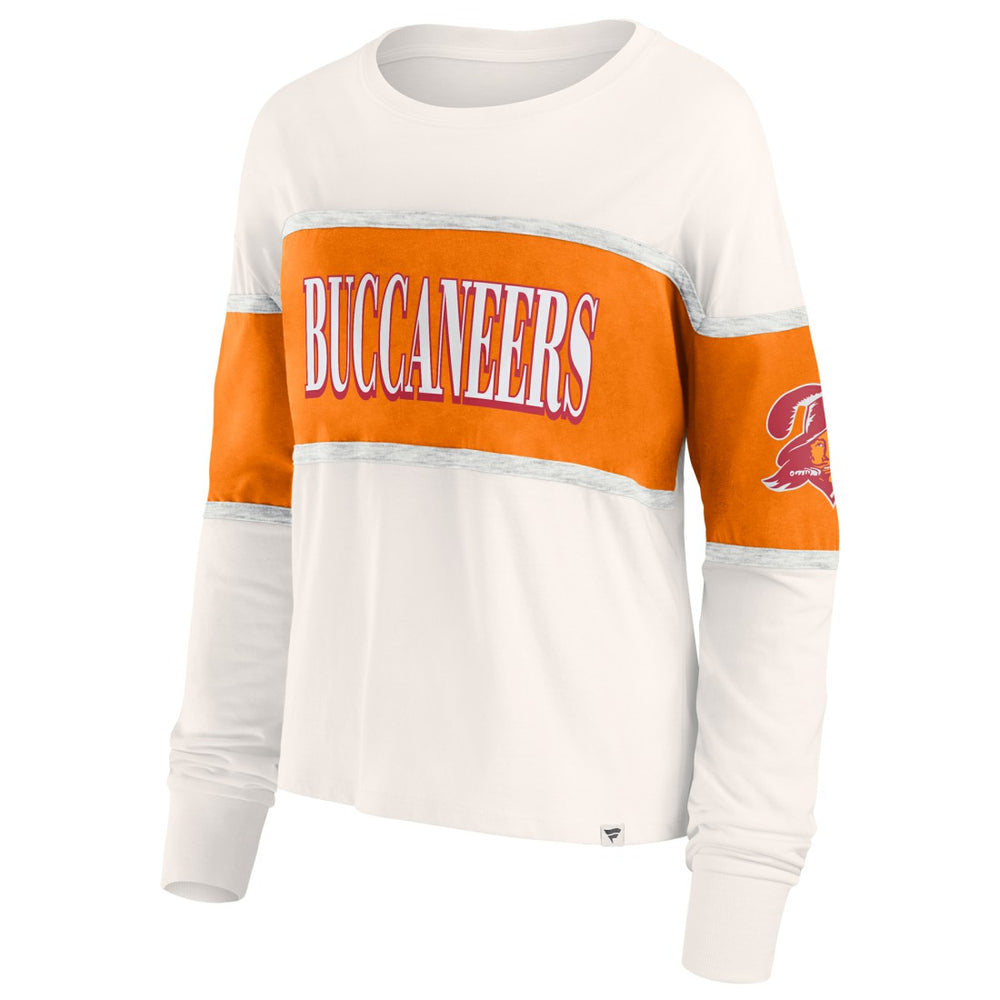 Fanatics Tampa Bay Buccaneers Women's Antique Block Long Sleeve T-Shirt Cream