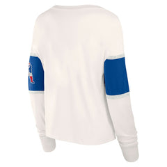 Fanatics New England Patriots Women's Antique Block Long Sleeve T-Shirt Cream