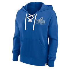 Fanatics Dallas Cowboys Women's Blitz Left Lace-Up Pullover Hoodie Royal