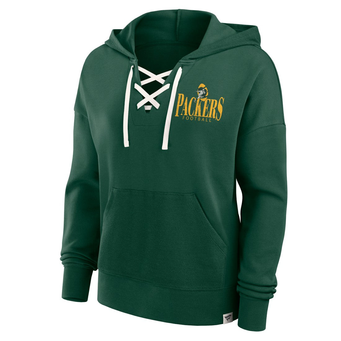 Fanatics Green Bay Packers Women's Blitz Left Lace-Up Pullover Hoodie Green