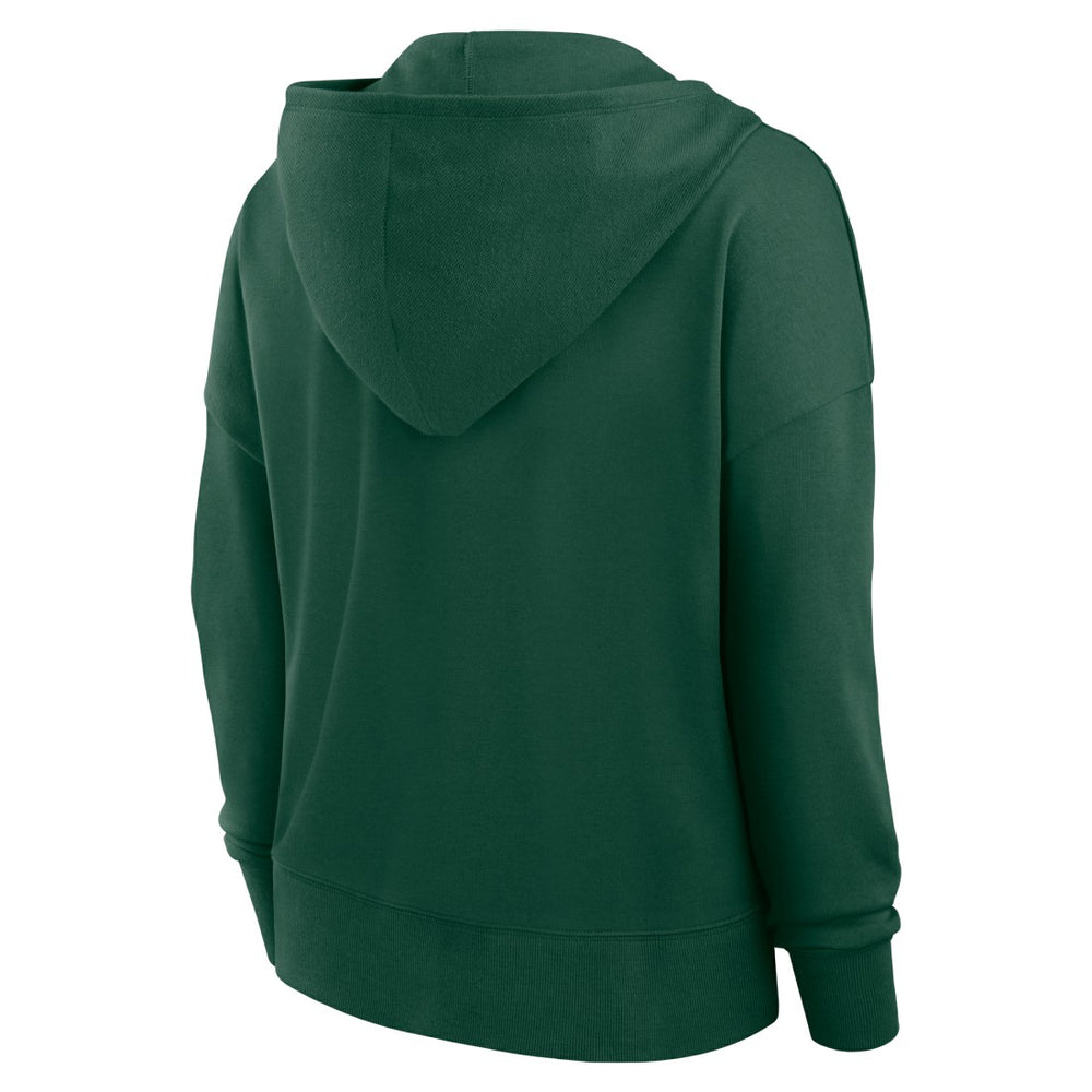 Fanatics Green Bay Packers Women's Blitz Left Lace-Up Pullover Hoodie Green