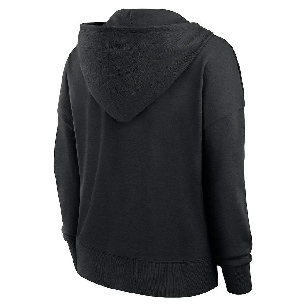 Fanatics New Orleans Saints Women's Blitz Left Lace-Up Pullover Hoodie Black