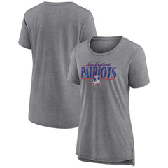 Fanatics New England Patriots Women's Up the Middle Tri-Blend T-Shirt Heather Gray