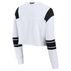 Fanatics Cincinnati Bengals Women's Stretch Cropped Fashion Long Sleeve T-Shirt White