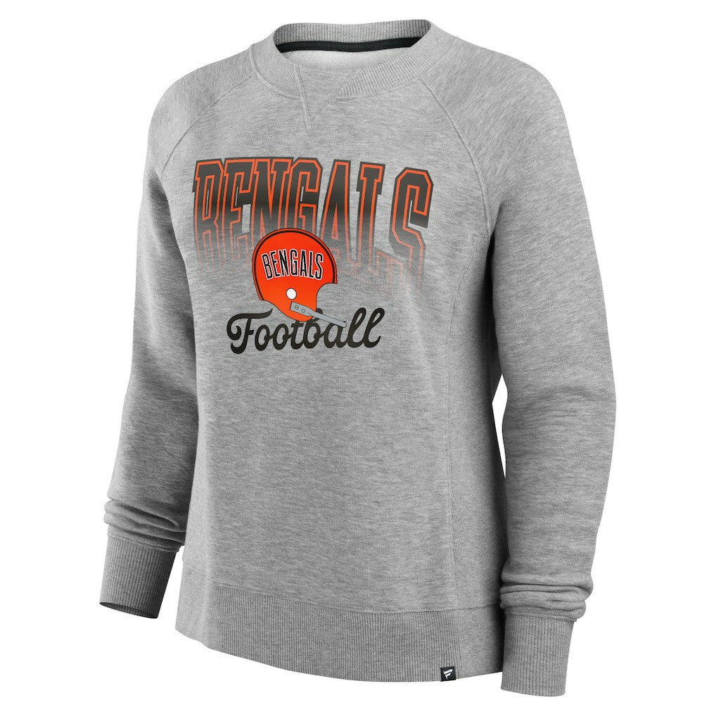 Fanatics Cincinnati Bengals Women's Hit Hard Fleece Pullover Sweatshirt Heather Gray