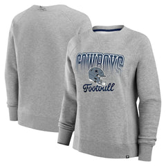 Fanatics Dallas Cowboys Women's Hit Hard Fleece Pullover Sweatshirt Heather Gray