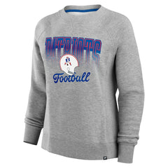 Fanatics New England Patriots Women's Hit Hard Fleece Pullover Sweatshirt Heather Gray