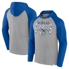 Fanatics Dallas Cowboys Under Center Long Sleeve Hoodie T-Shirt Silver/Navy