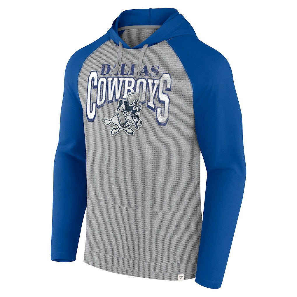Fanatics Dallas Cowboys Under Center Long Sleeve Hoodie T-Shirt Silver/Navy