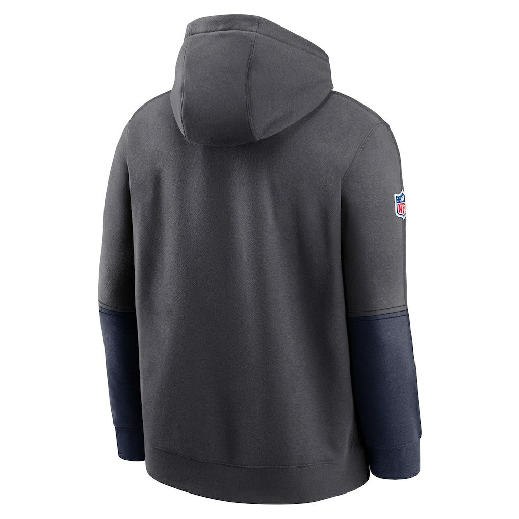 Nike Dallas Cowboys 2024 Sideline Club Pullover Hoodie Charcoal