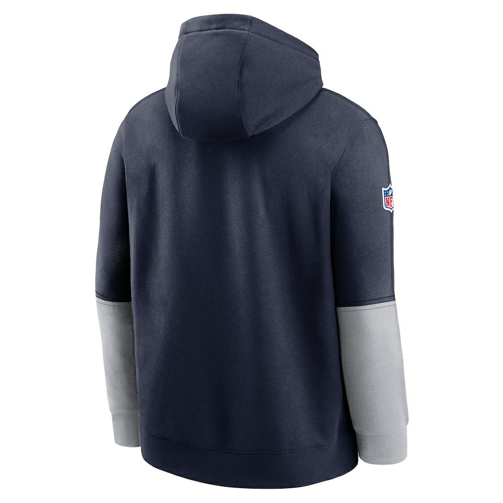 Nike Dallas Cowboys 2024 Sideline Club Pullover Hoodie Navy
