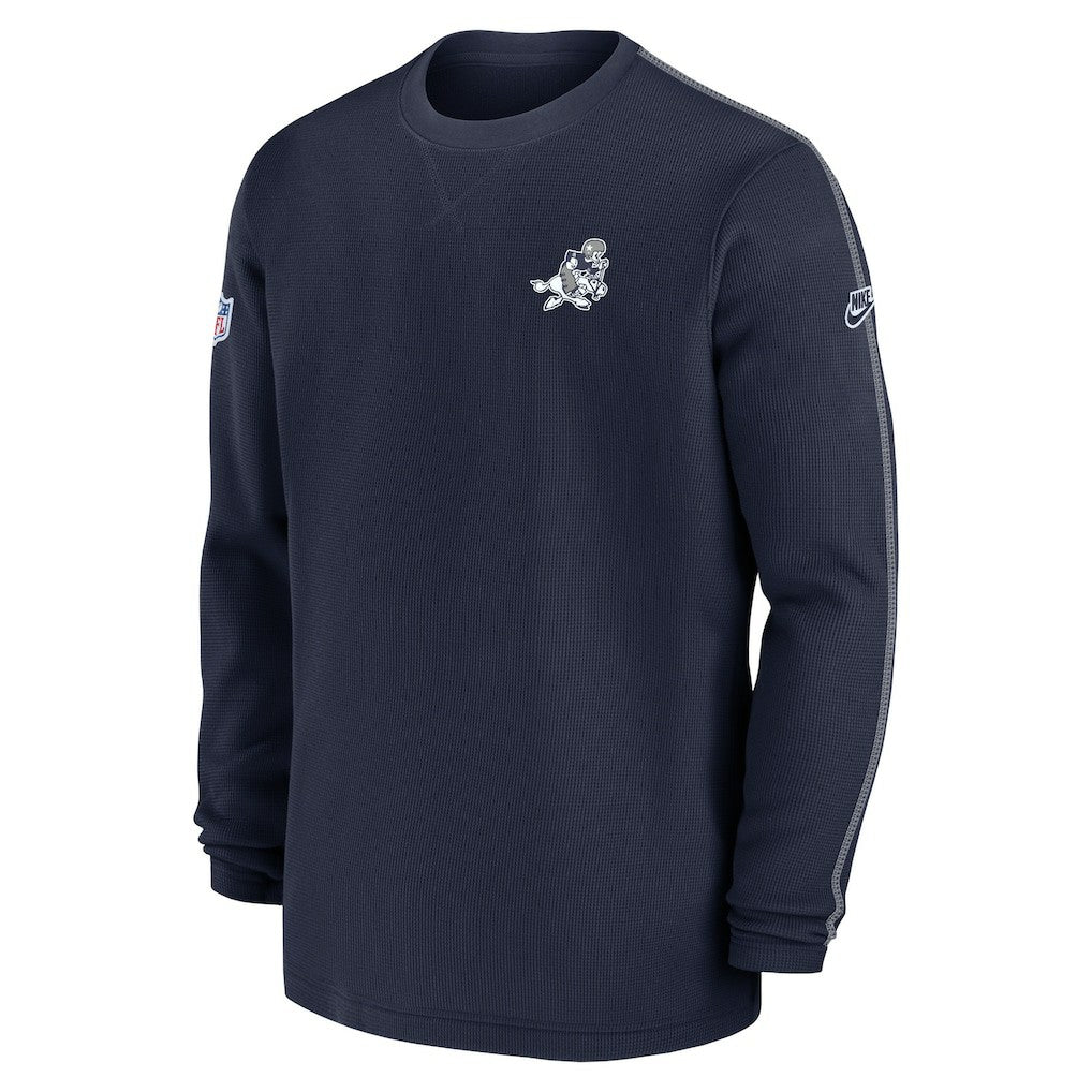 Nike Dallas Cowboys 2024 Sideline Coach Vintage Pullover Sweatshirt Navy