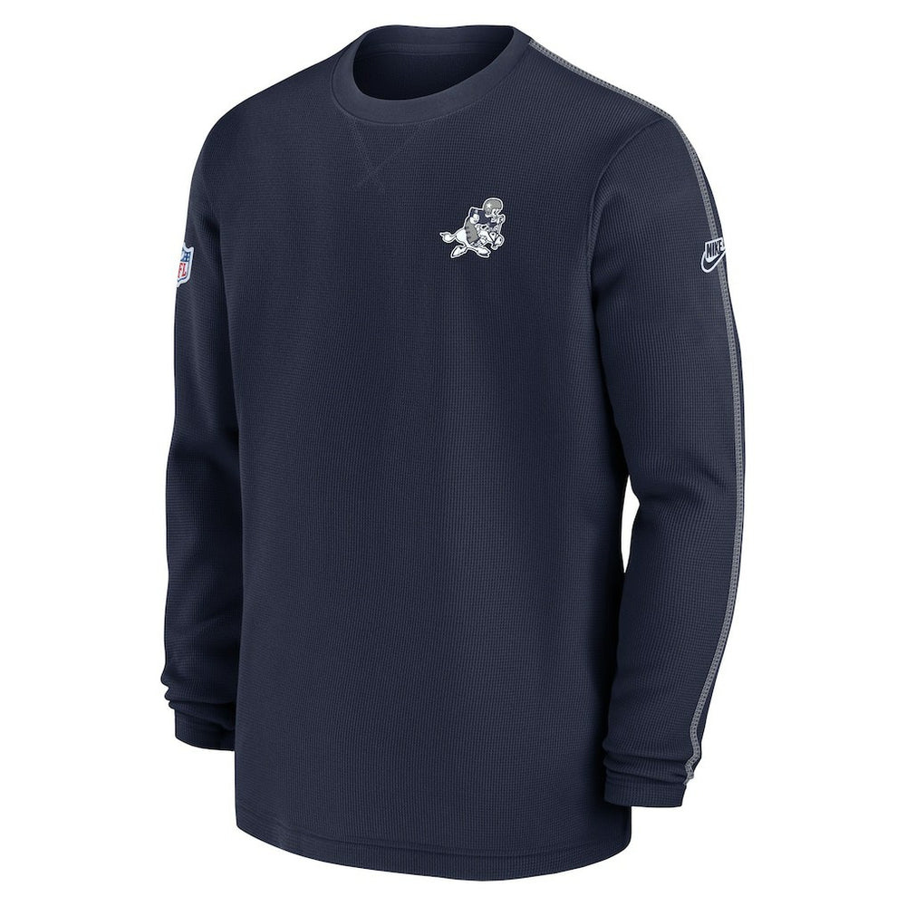 Nike Dallas Cowboys 2024 Sideline Coach Vintage Pullover Sweatshirt Navy