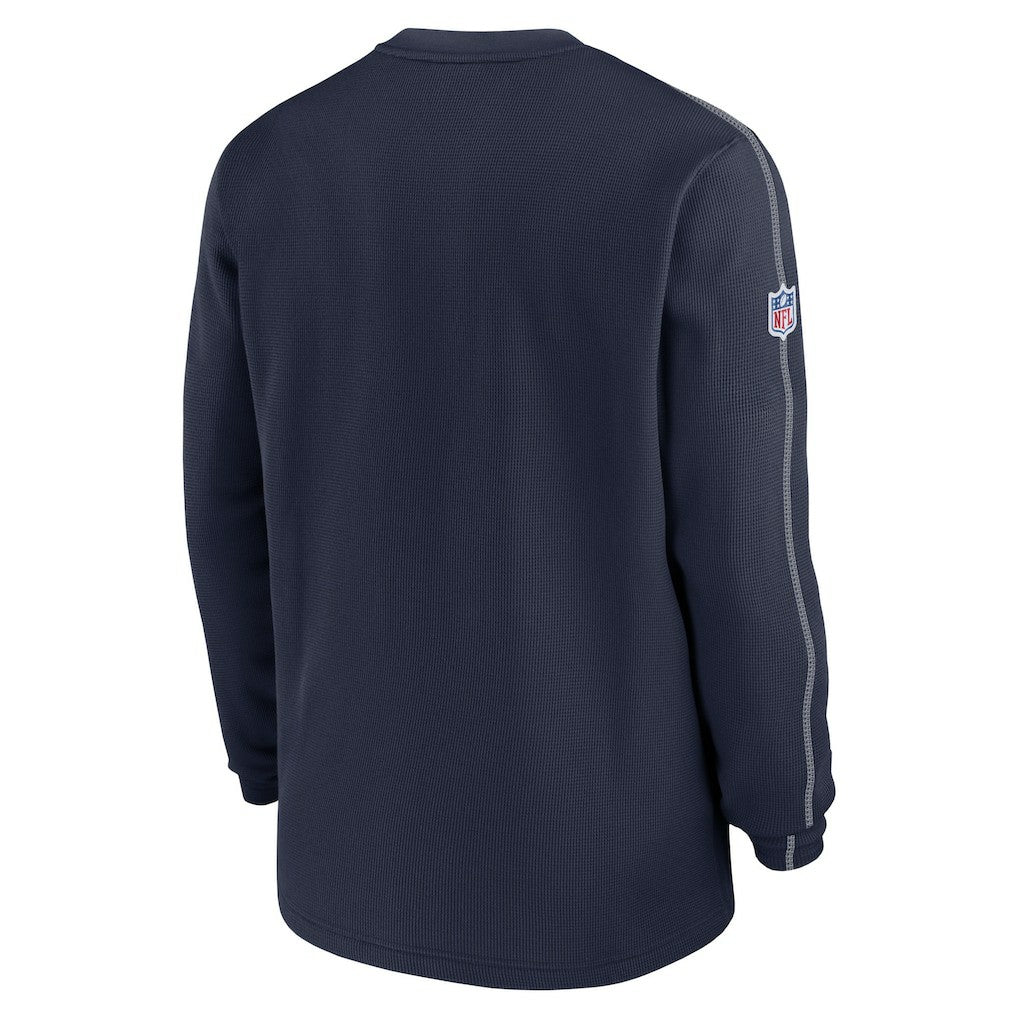 Nike Dallas Cowboys 2024 Sideline Coach Vintage Pullover Sweatshirt Navy